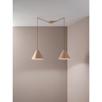 Fabas Luce Esino Pendant Light Light wood, 2-light sources