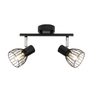 Brilliant Blacky Ceiling Light black, 2-light sources