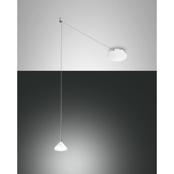 Fabas Luce Isabella Pendant Light LED chrome, white, 1-light source