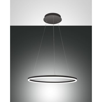 Fabas Luce Giotto Pendant Light LED black, 2-light sources