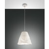Fabas Luce Crumple Pendant Light white, 1-light source