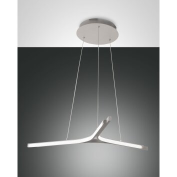 Fabas Luce Lira Pendant Light LED silver, 1-light source