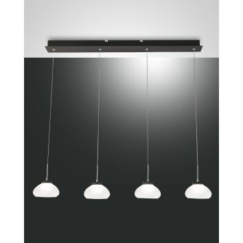 Fabas Luce Arabella Pendant Light LED black, 4-light sources