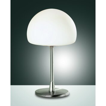 Fabas Luce Gaia Table lamp LED matt nickel, 1-light source