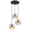 Globo MILLEY Pendant Light black, 3-light sources