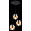 Globo MILLEY Pendant Light black, 3-light sources