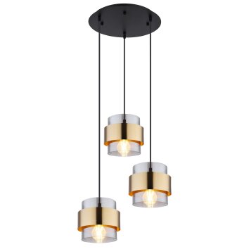 Globo MILLEY Pendant Light black, 3-light sources