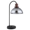 Globo SALSA Table lamp Dark wood, black, 1-light source