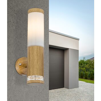 Globo JAICY Outdoor Wall Light Wood like finish, 1-light source