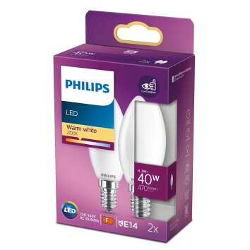 Philips 2x LED E14 4,3 Watt 2700 Kelvin 470 Lumen