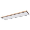 Globo DORO Ceiling Light LED Wood like finish, black, 1-light source, Remote control