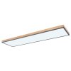Globo DORO Ceiling Light LED Wood like finish, black, 1-light source, Remote control