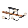 Globo JULIANE Ceiling Light Dark wood, black, 4-light sources