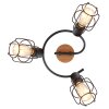 Globo WILLA Ceiling Light Dark wood, black, 3-light sources
