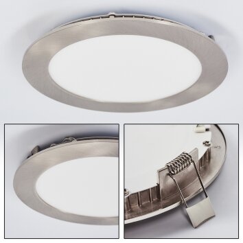 Finsrud recessed light LED matt nickel, 1-light source