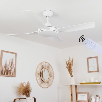 Vasstrand ceiling fan white, Remote control