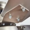 Hamnvik ceiling fan matt nickel, 1-light source