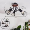 Borio Ceiling Light brown, black, 3-light sources