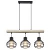 Globo CLASTRA Pendant Light Light wood, black, 3-light sources