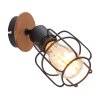 Globo WILLA Wall Light Dark wood, black, 1-light source