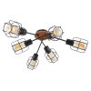 Globo WILLA Ceiling Light Dark wood, black, 6-light sources