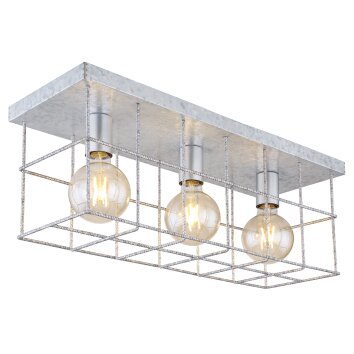 Globo MERRIL Ceiling Light galvanized, 3-light sources