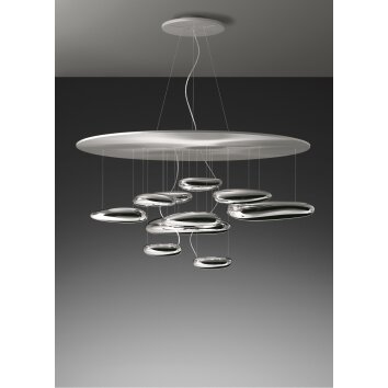 Artemide Mercury Pendant Light LED chrome, 1-light source