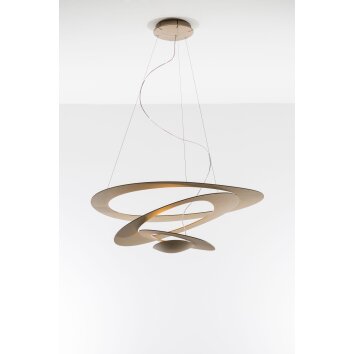Artemide Pirce Pendant Light LED gold, 1-light source