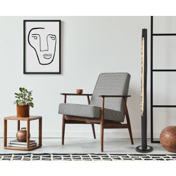 Globo FELICITAS Floor Lamp LED matt nickel, black, 1-light source