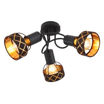 Globo BLANCA Ceiling Light black, 3-light sources