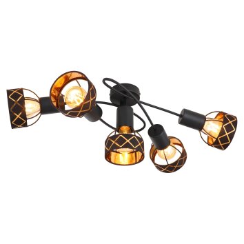 Globo BLANCA Ceiling Light black, 5-light sources