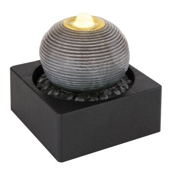 Globo FONTANA indoor fountain LED anthracite, grey, 4-light sources