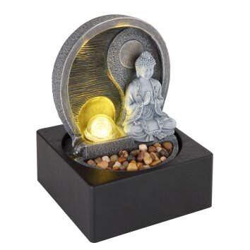 Globo FONTANA indoor fountain LED anthracite, grey, 4-light sources