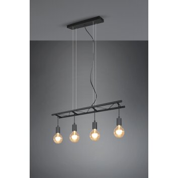 Reality Ladder Pendant Light black, 4-light sources