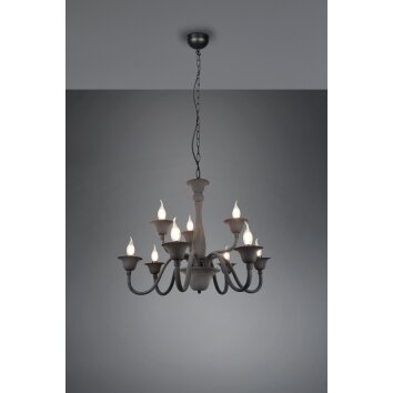 Trio Elsa chandelier anthracite, 9-light sources