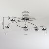 STRAUMNES Ceiling Light LED chrome, 5-light sources