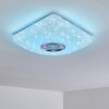 Lovisa Ceiling Light LED chrome, white, 1-light source, Remote control, Colour changer