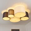 TRISETT Ceiling Light grey, black, white, 5-light sources