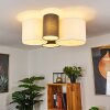 TRISETT Ceiling Light grey, black, white, 4-light sources