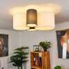 TRISETT Ceiling Light grey, black, white, 4-light sources