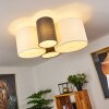 TRISETT Ceiling Light grey, black, white, 4-light sources