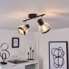 REVSBOTN Ceiling Light chrome, black, 2-light sources