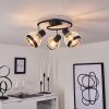 REVSBOTN Ceiling Light chrome, black, 3-light sources