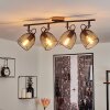 HAKVAAG Ceiling Light brown, black, 4-light sources