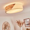MJELSTAD Ceiling Light brown, white, 2-light sources