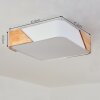 MJELSTAD Ceiling Light brown, white, 2-light sources