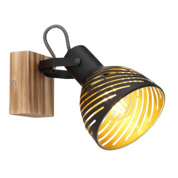 Globo LENNA Wall Light Dark wood, black, 1-light source