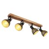 Globo LENNA Ceiling Light Dark wood, black, 4-light sources