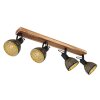 Globo LENNA Ceiling Light Dark wood, black, 4-light sources