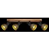 Globo LENNA Ceiling Light Dark wood, black, 4-light sources